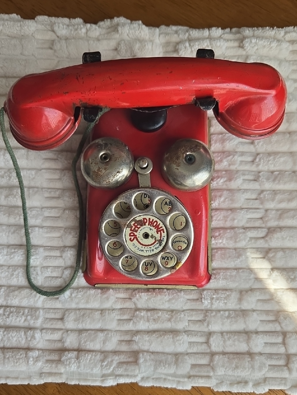 Vintage Speedphone Toy Tin Phone